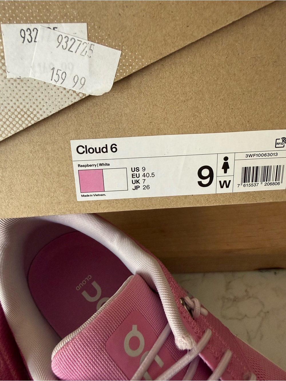 On Running Women's Cloud 6 Pink Mesh Athletic Shoes - Picture 4 of 11